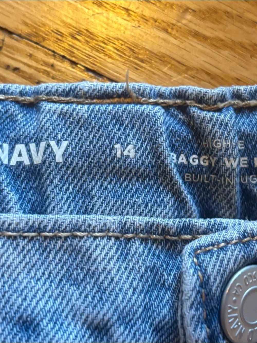 Old Navy High Rise Baggy Wide-Leg Distressed Jeans